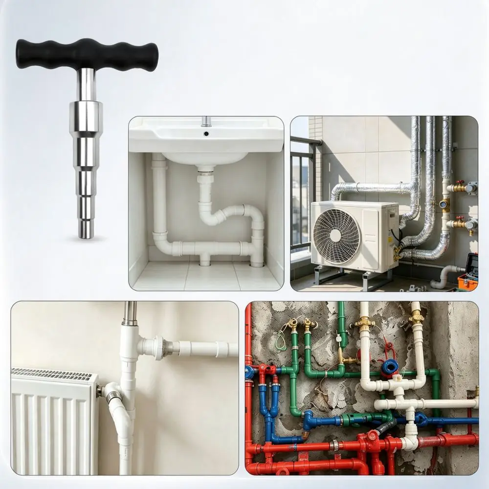Pipe Expander Calibration Tool For Aluminum Plastic PVC Tubing Plumbing Rounding Device Repair Accessory Hand Manual