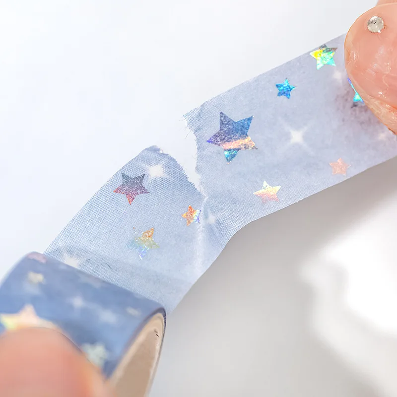 MINKYS 12 Rolls One Box Star Graffiti Hand Tent Decorative Masking Tape School Stationery Accessories