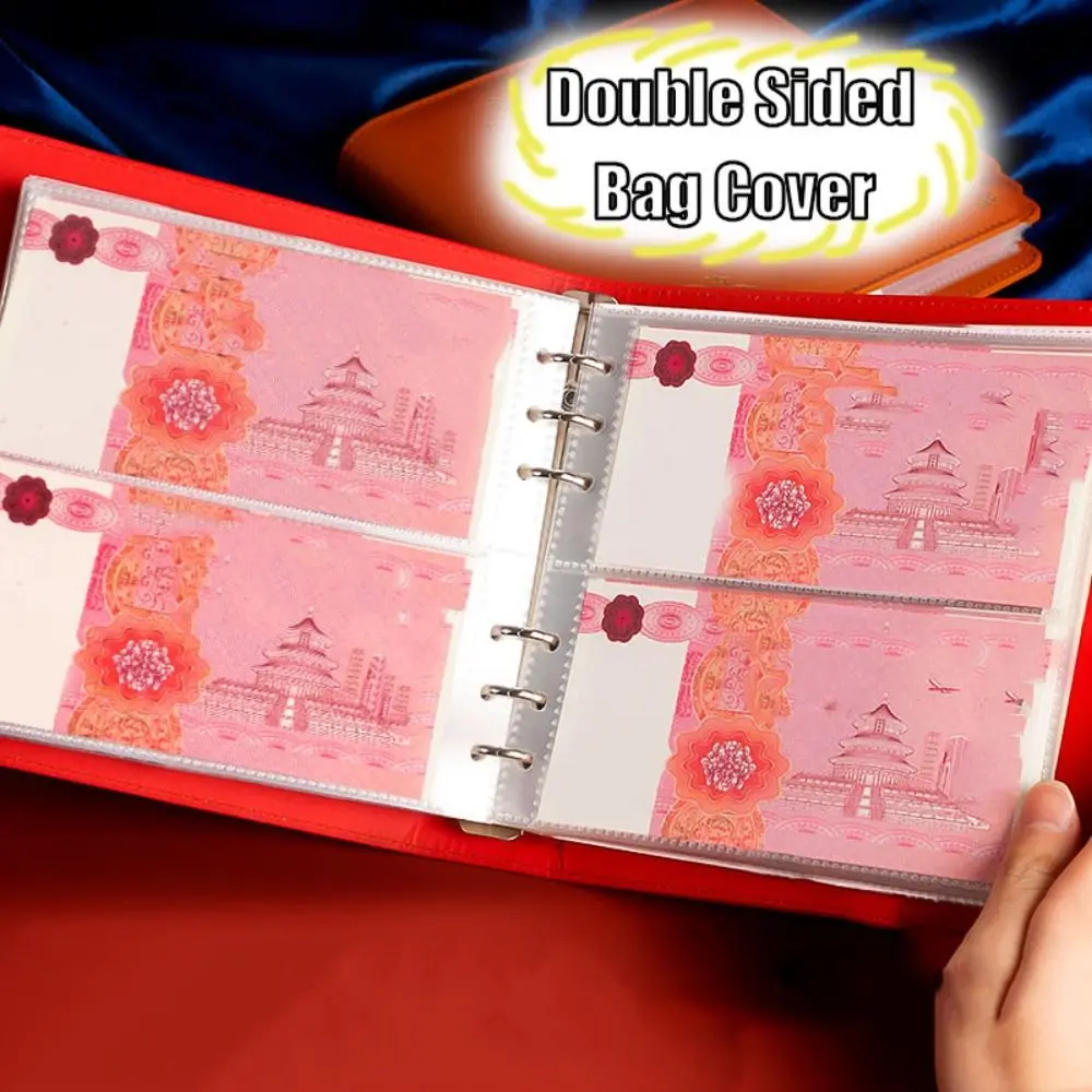 

50Sheets Saving Money Binder PU Leather Loose-leaf Planner Organizer Savings Handbook Cash Envelopes