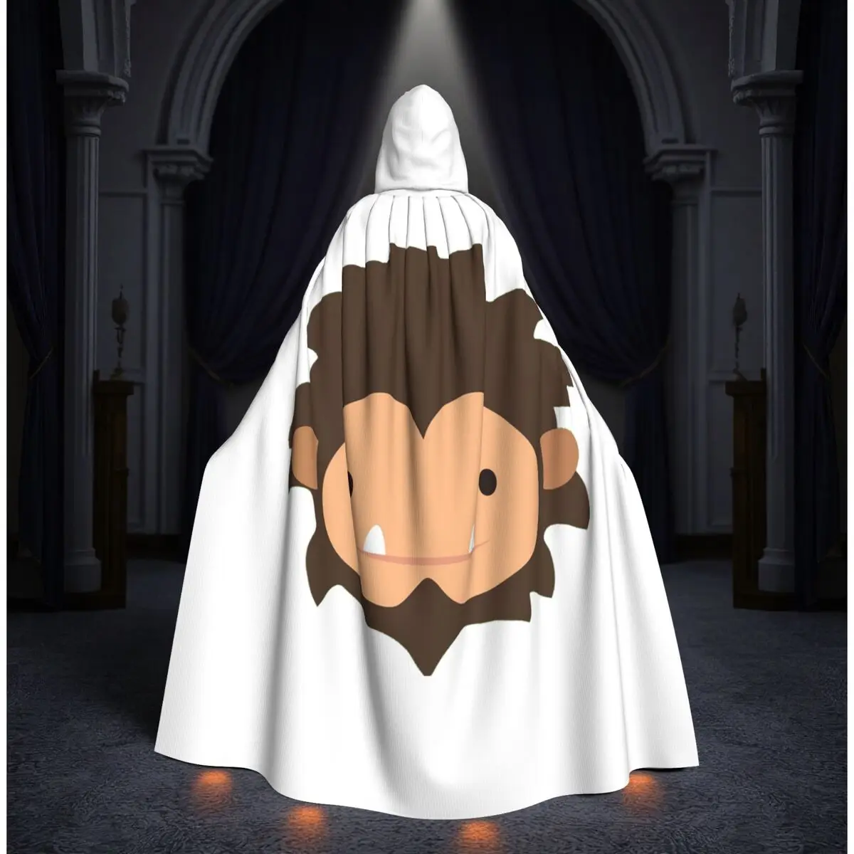

Sneaky Sasquatch Big Head Long Hooded Cloak Witch Medieval Costume Cosplay Cape HalloweenCoat Adult Unisex