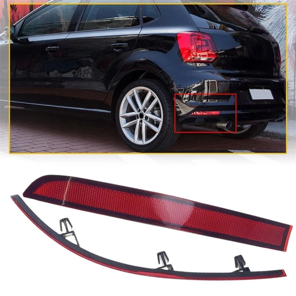 

For VW Touran 2006 2007 2008 2009 2010 Rear Bumper Lamp Reflector Red Tail Light Bars Brake Parking Warning1T0945105A 1T0945106A