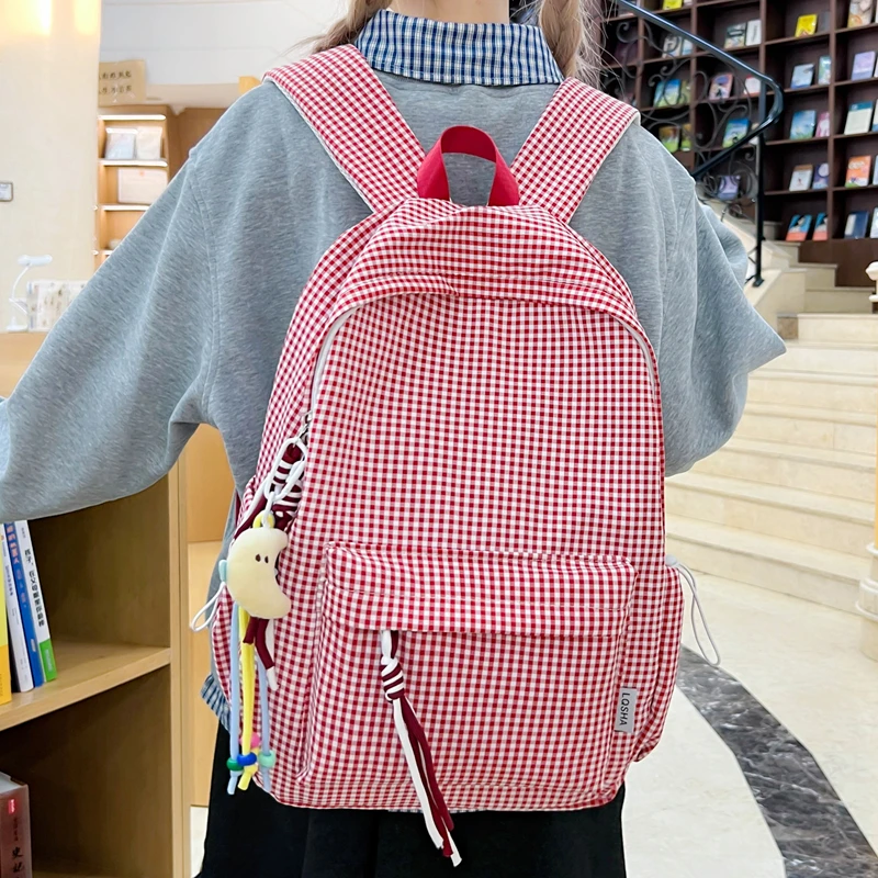 Women Nylon Cute Aesthetic Backpack Large Capacity Casual Travel Daypack for Travel Outings Picnics Recreational Activities