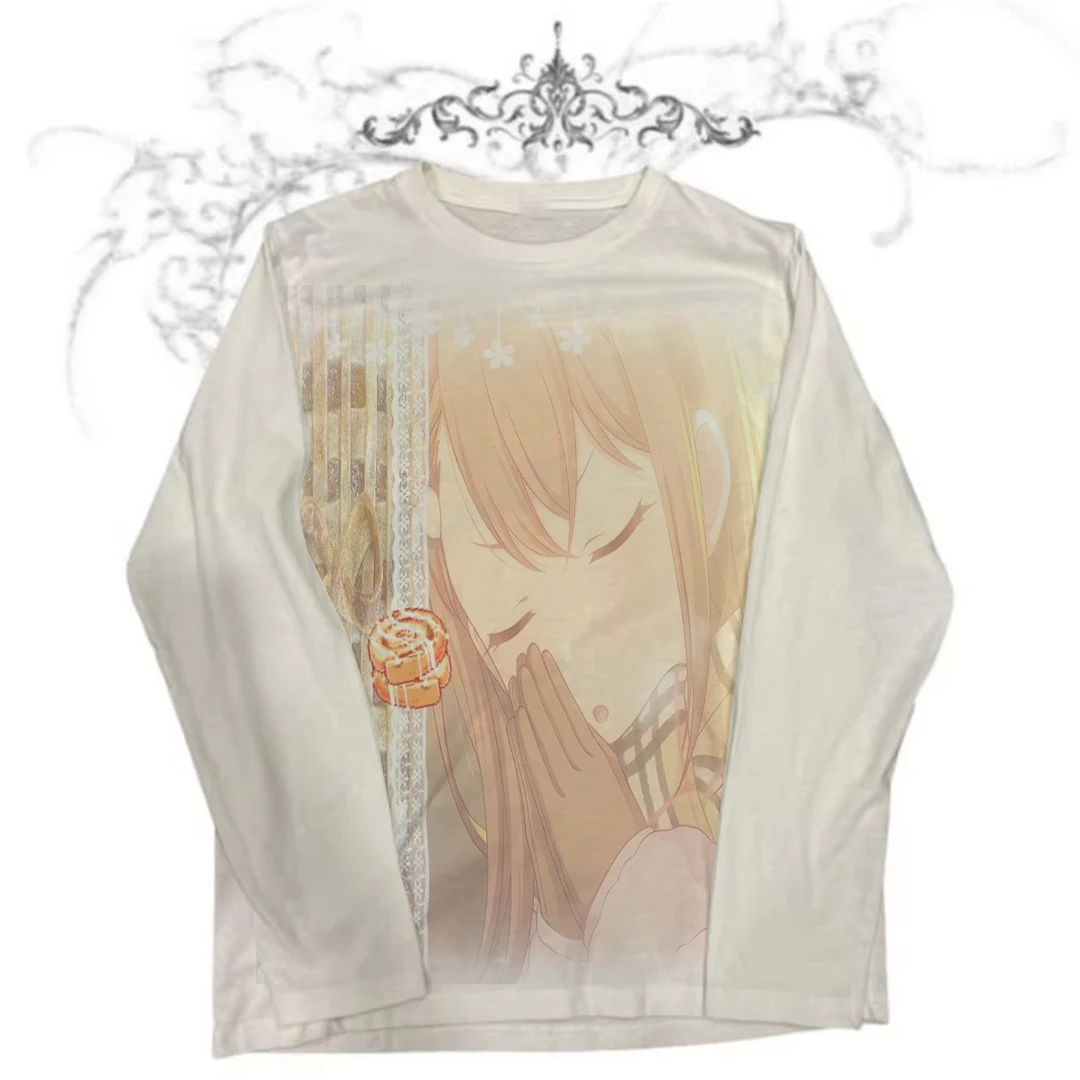 

Женская одежда 90-х годов Винтажная одежда для женщин Укороченный топ Женские детские футболки Y2k Топы Аниме Девушка Shoujo Girl Стиль Готический Эмо Харадзюку