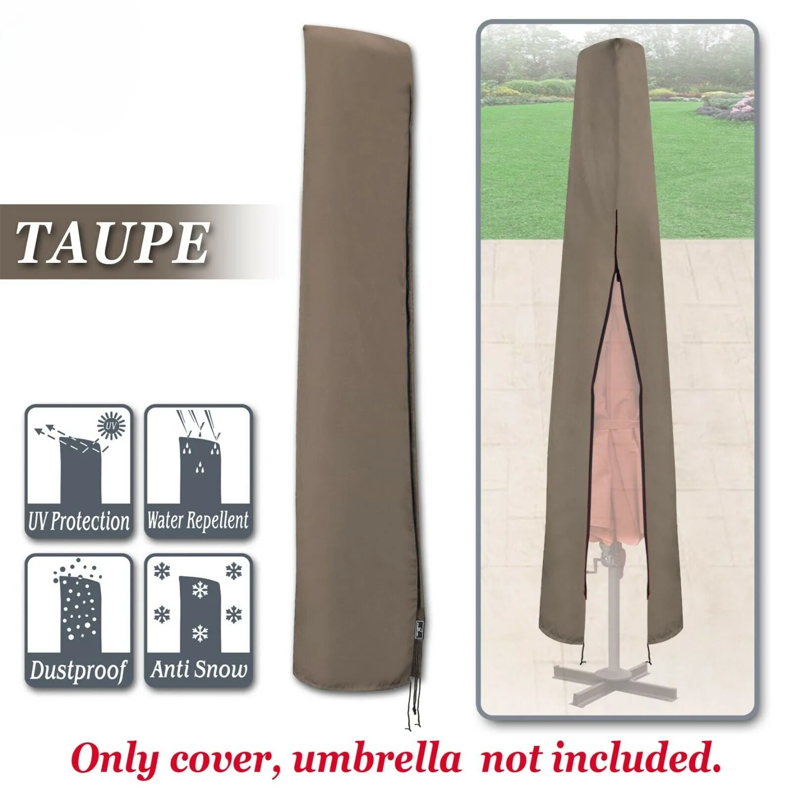 

Patio Cantilever Roma Off-set 10-15ft Umbrella Protective Outdoor Protect Cover United States