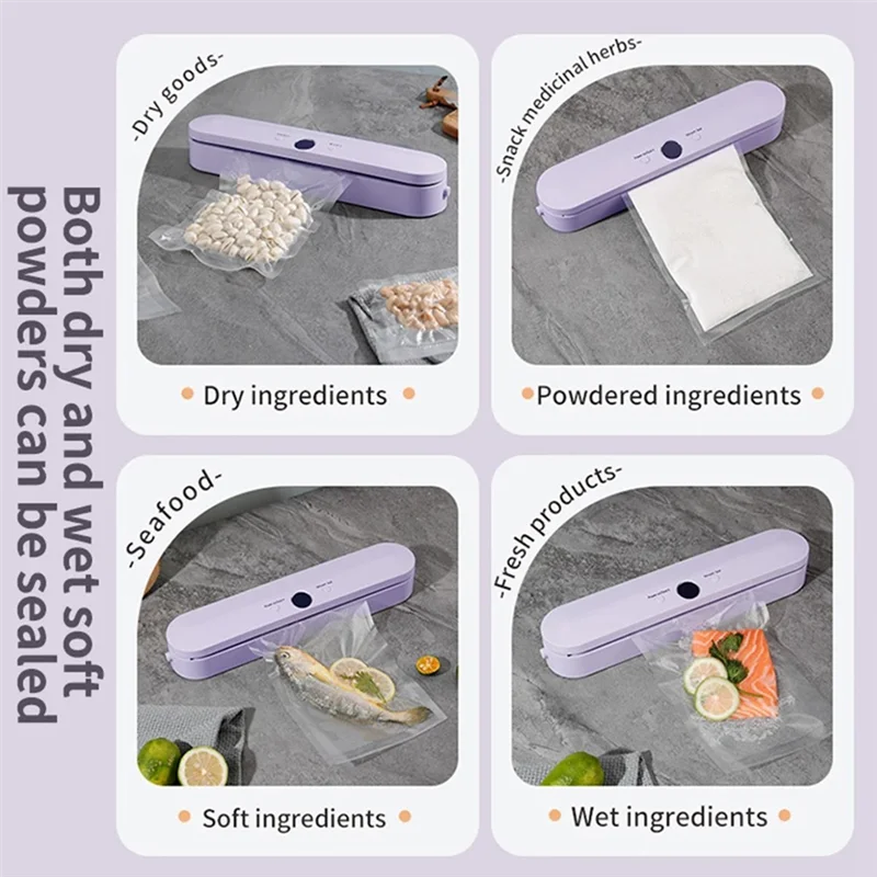ABGP-Mini máquina de envasado al vacío, sellador de plástico para aperitivos para el hogar, adecuado para la cocina, conservación de alimentos, enchufe europeo