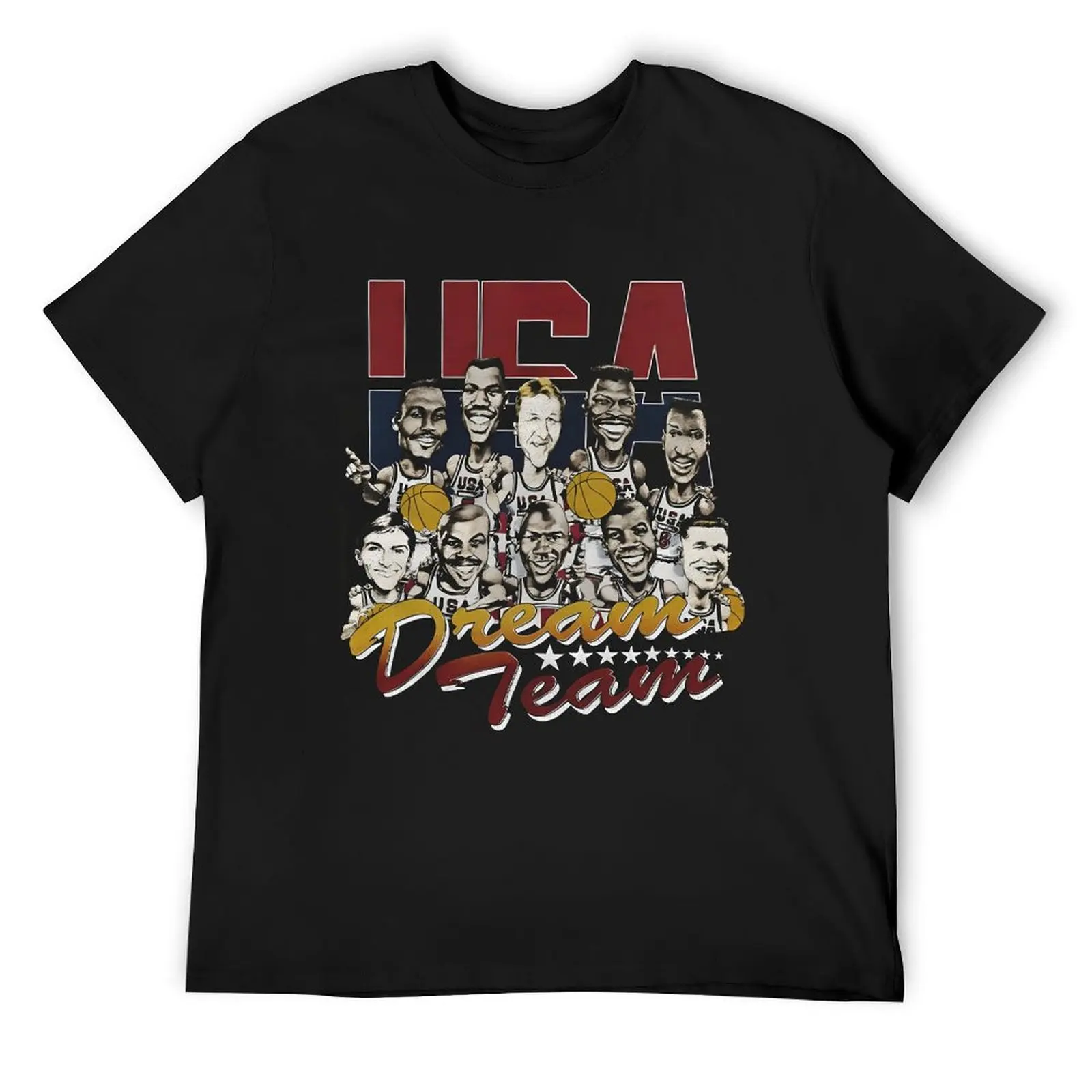 

Dream Team USA Vintage 1992 Basketball Gift for Basketball Fan T-Shirt for a boy street wear plain black t shirts men