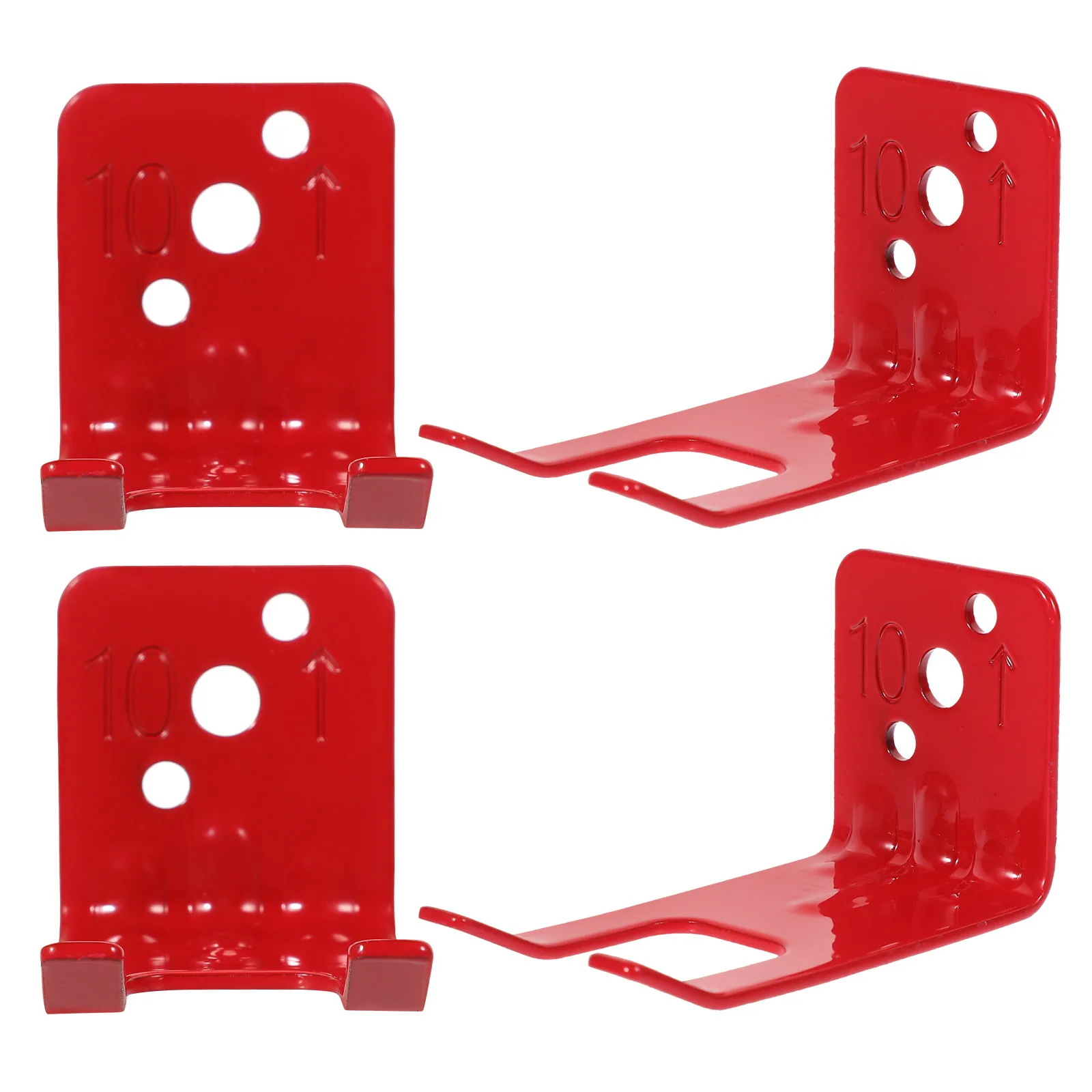 

4pcs Fire Extinguisher Bracket Red 2 5cm Wall Mount Heavy Duty Universal Size Home HOLDER HANGER KIT Safety Tools