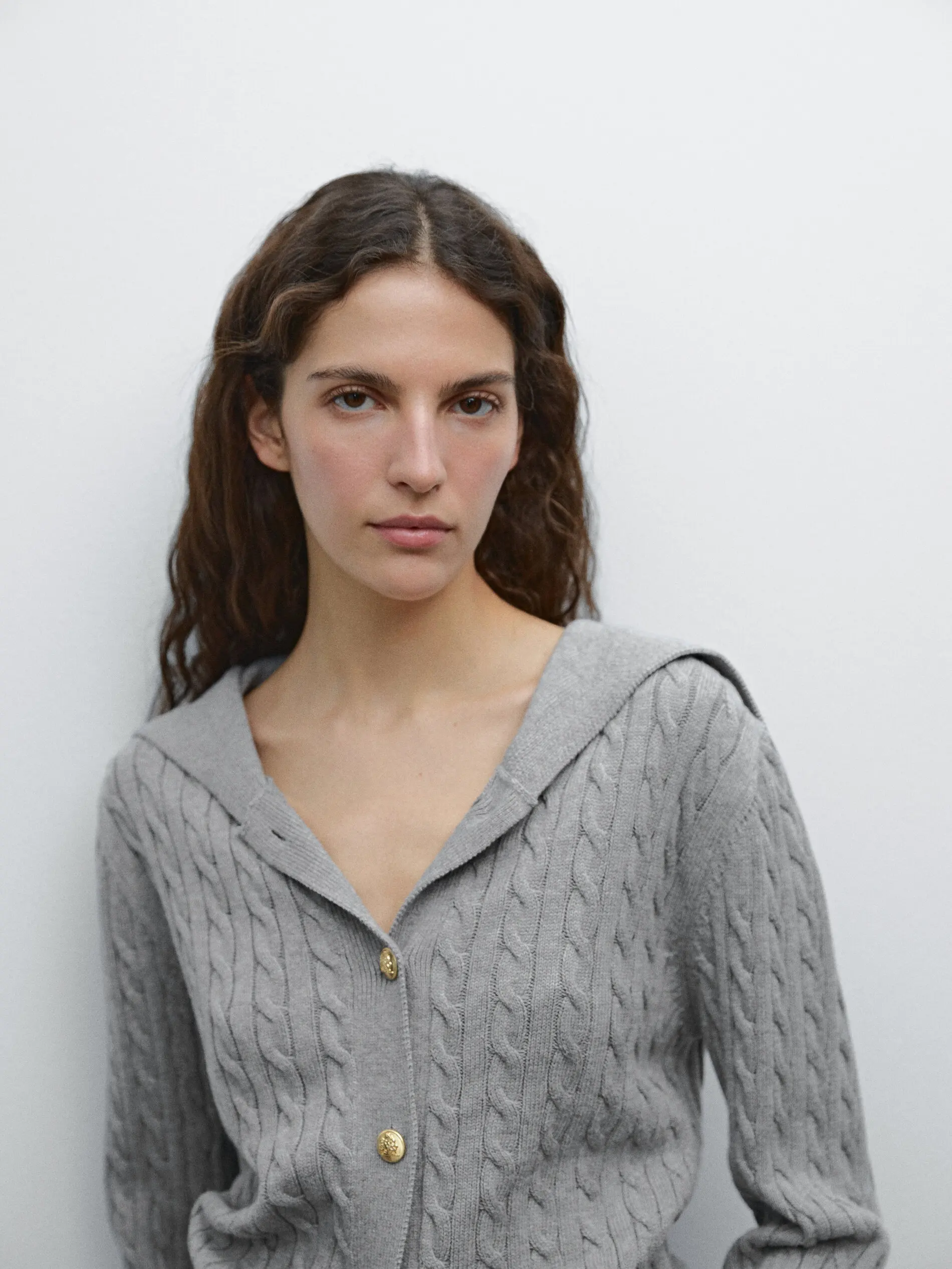 Ethereal MD 2025 Massidutti ฤดูใบไม้ผลิสไตล์ใหม่ Ladies' Grey โรงเรียนสไตล์ผ้าฝ้าย Tweed Navy คอเสื้อกันหนาวถักเสื้อสเวตเตอร์ถัก