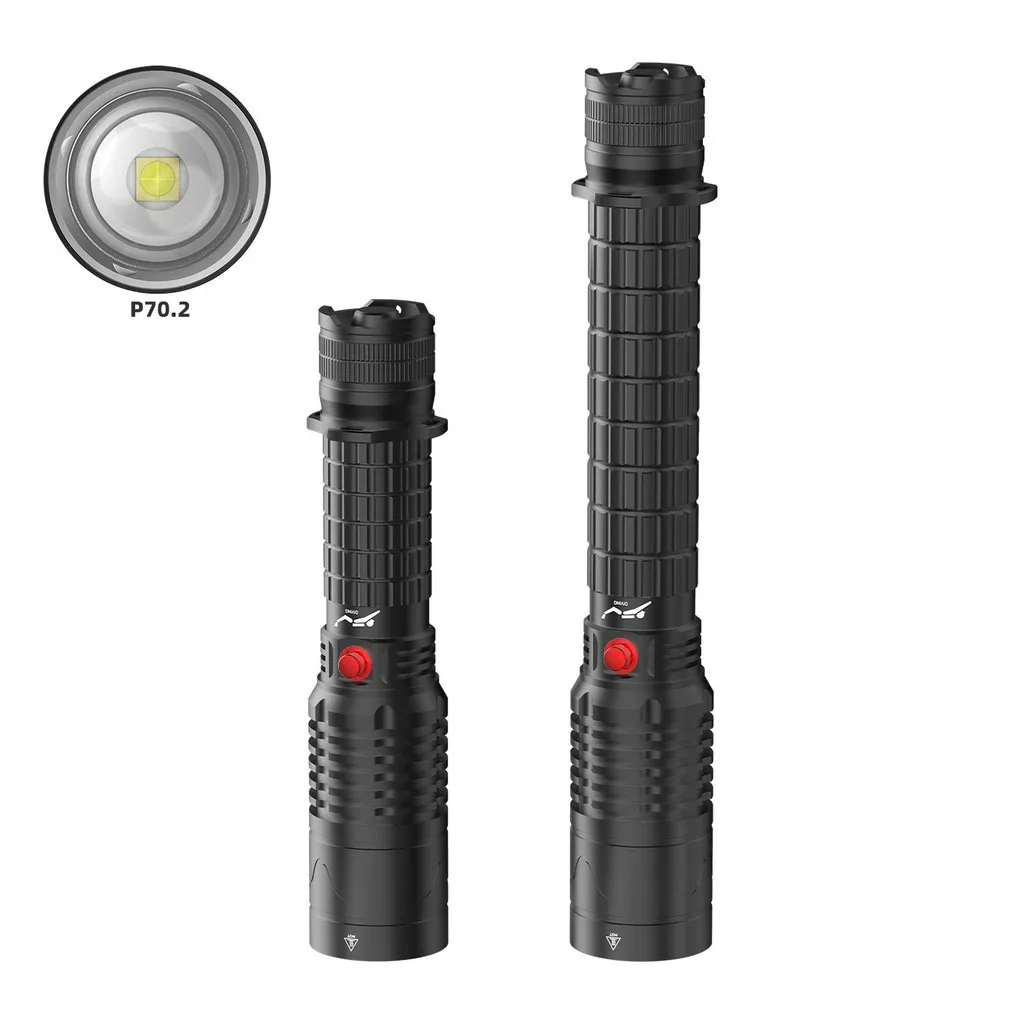 Puteer Zoomable Flashlight for Diving Torchlight Focusable Waterproof Flashlight Rotating Zoom Flashlight Zoom in & Out