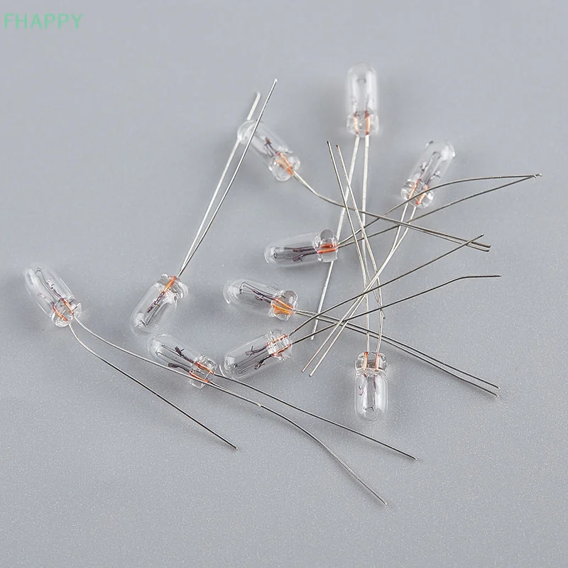 10 pz Mini lampada lampadina Edison filamento a incandescenza riso 3/4/5mm 3/6/12/24V