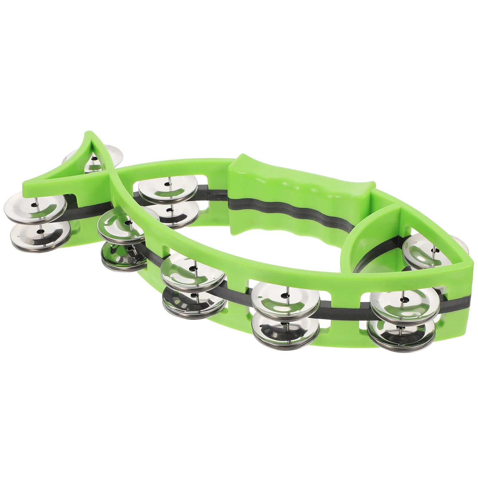 

Fish Shape Handheld Tambourine Percussion Instrument for Kids Adults Portable Party Performance Early Educational Music Learning