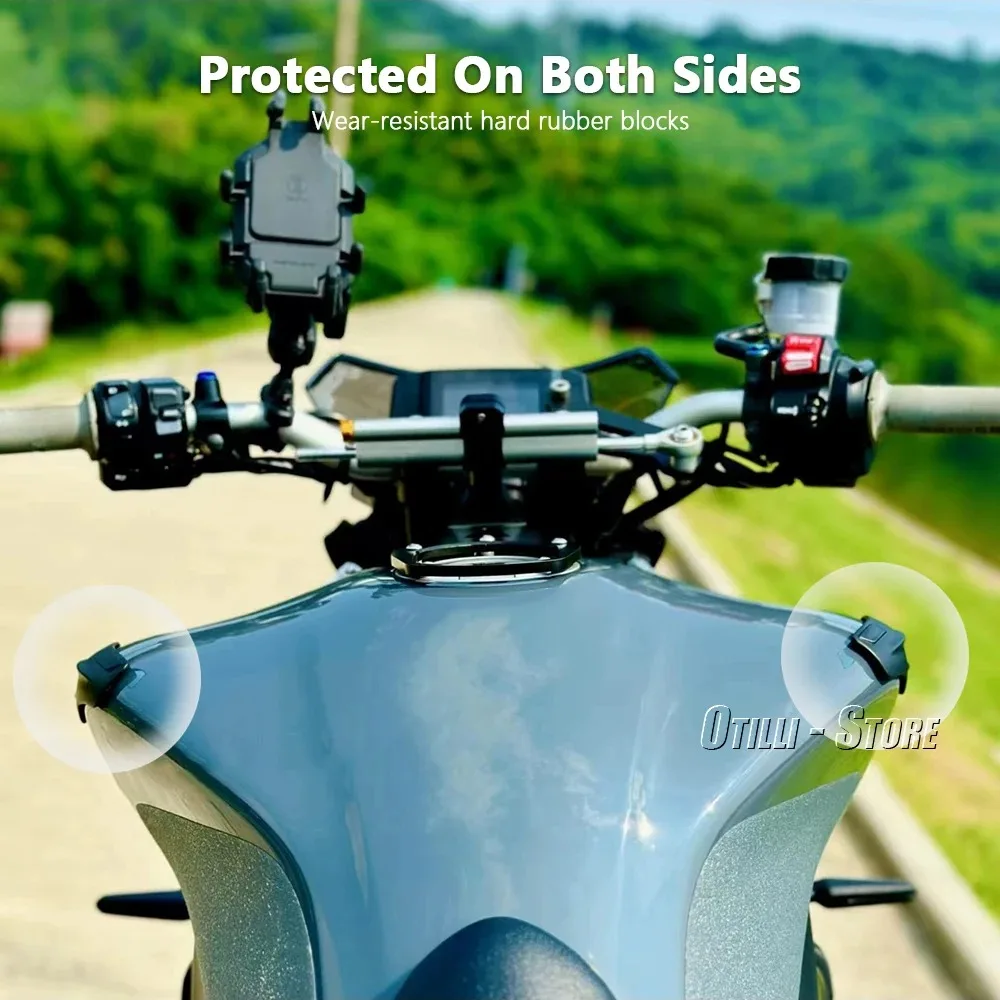 Motocicleta Side Sticker para Yamaha, Anti-Friction Fuel Tank Pad, Preto Acessórios, MT09, MT-09, MT 09, 2021, 2022, 2023
