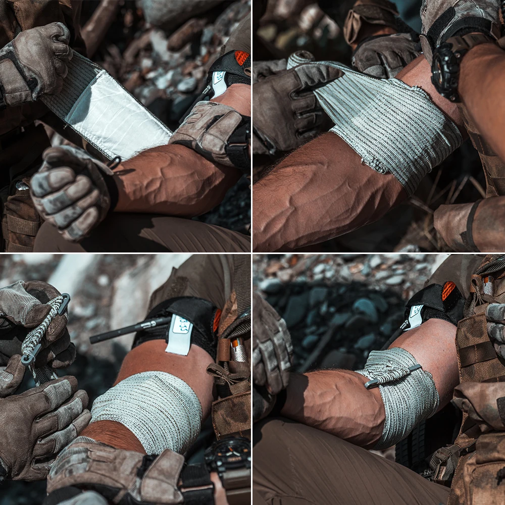 RHINO RESCUE 4/6" Israeli Style Emergency Bandage, Trauma Wound Dressing, Combat Tactical First Aid Kit IFAK Supplies