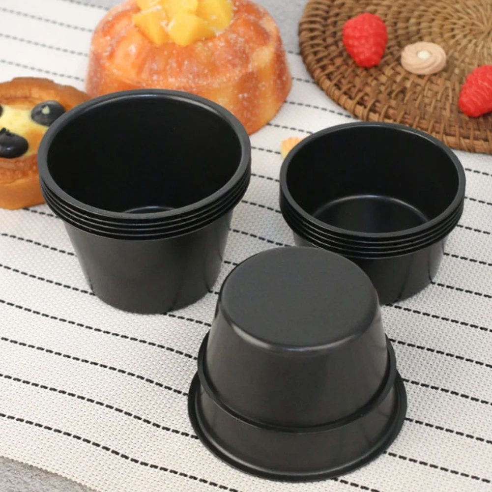 

6pcs Shaped Pudding Cup, Round Egg Tart Cake For Mold, Cake For Mold Shaped Pudding Cup 100ml，200ml Baking & Pastry Tools Parts