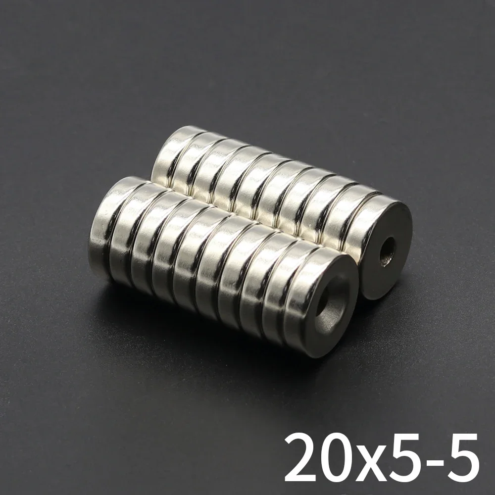 20x5-5mm Super Strong Magnet Powerful Neodymium Magnets N35 with holes NdfeB Permanent Magnetic imanes Refrigerator Magnet
