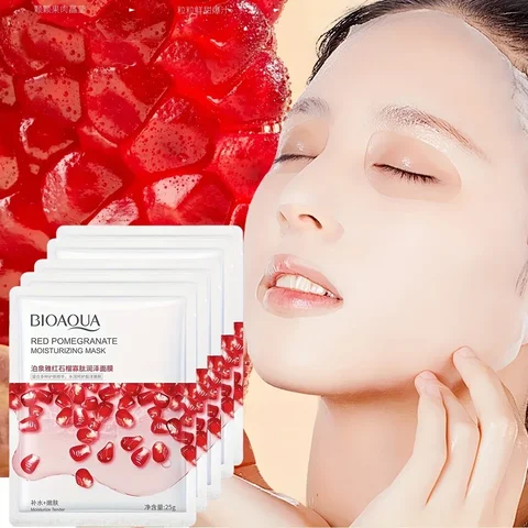 5/10PCS BIOAQUA Maschere per il viso alla frutta Idratante Idratante Schiarente Anti-età Maschera per il viso Maschere in fogli per la cura della pelle del viso