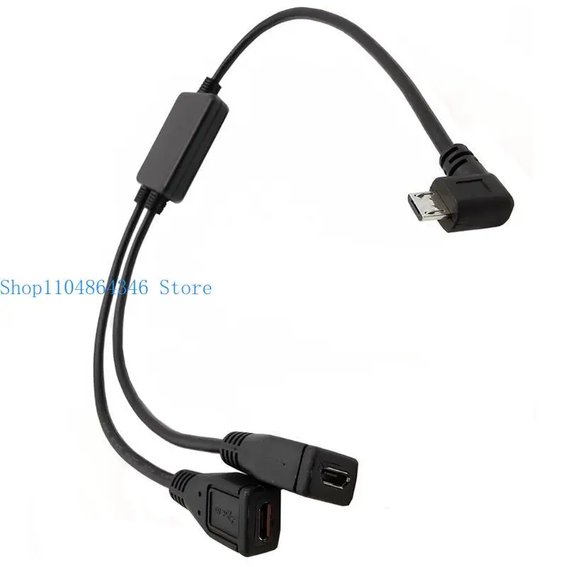 

Разветвитель 5asd и кабель Micro USB, 5-контактный штекер на 2 гнезда Y-разветвитель, левый и правый угловой адаптер зарядного