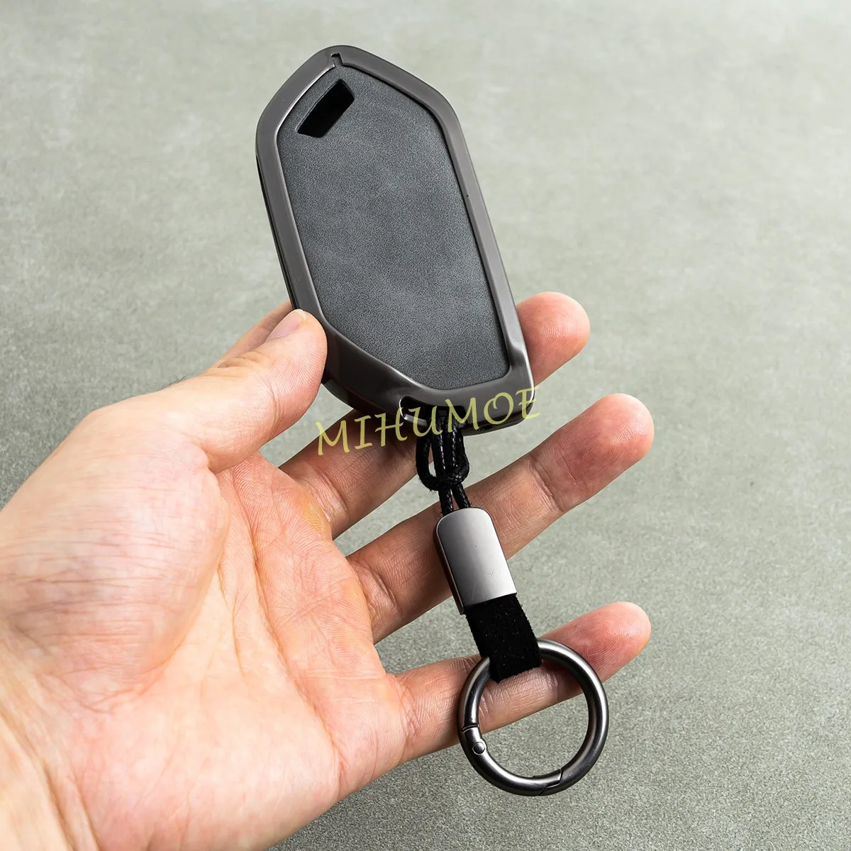 Metal Leather Car Key Fob Case Cover Keychain Ring For Kia Sorento EV9 K5 GT Telluride Carnival Tasman Picanto 5 6 7 8 9 Button