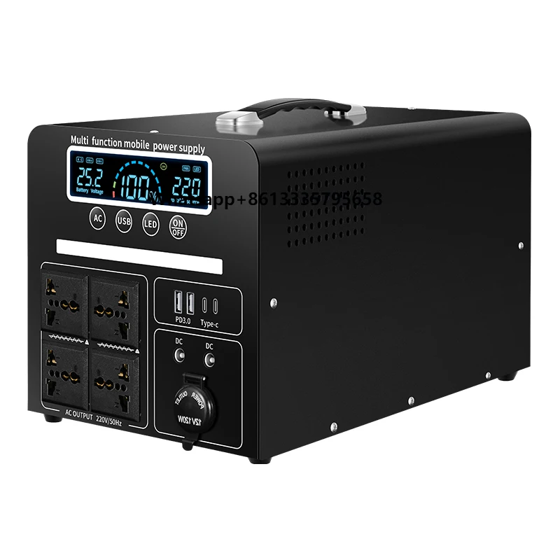 

1764WH 2000WH Power Station Rated Power 1200W 1600W Portable Lithium Power Station 110V 220V for Camping Home Use