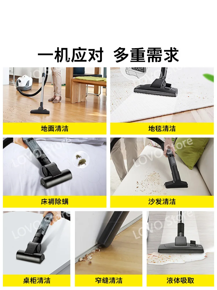 Filter Vacuum Cleaner Household Large Suction Odor Removal Hair  Mite  Wet and Dry Dust Collector