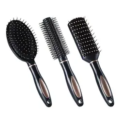 Peigne de massage Airbag pour hommes et femmes, brosse à cheveux, poignées de brosse à angle, ensemble de peignes à cheveux, excellent sur le support ou les cheveux secs, 3 pièces