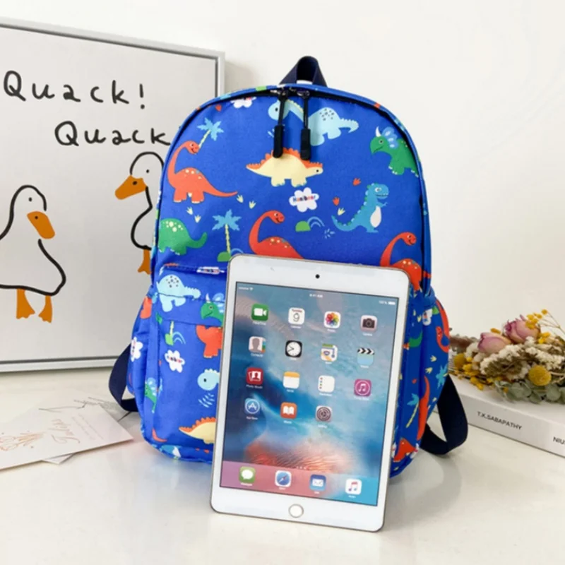 Mochila bordada personalizada para crianças, mochila leve para crianças pré-escolares, mochila de viagem fofa dos desenhos animados para meninos e meninas