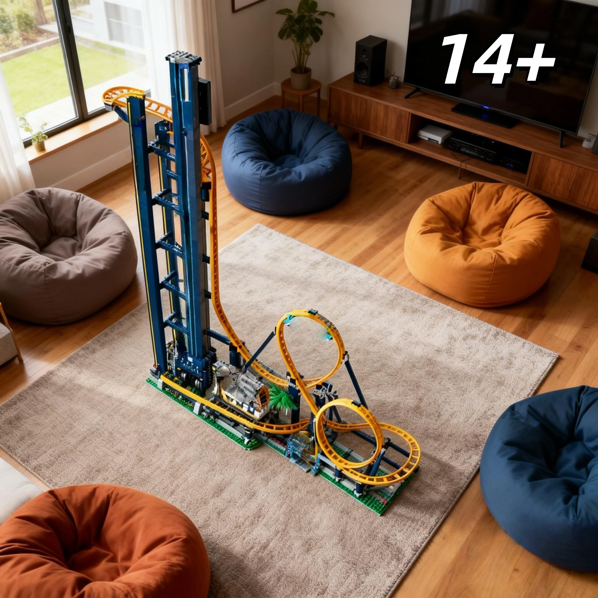 

2026 new 3756PCS difficult circular roller coaster building blocks amusement park large track model puzzle assembly toy children