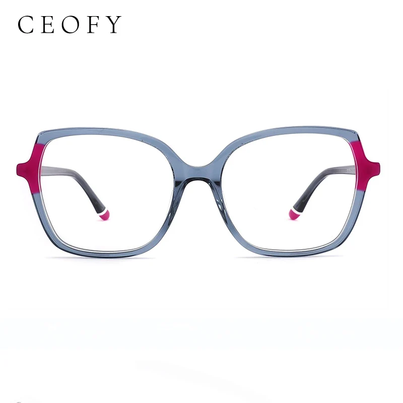 Ceofy 2023 New Women Acetate Glasses Frame Myopia Optical Luxury Brand Design Prescription Fashion Eyeglasses Frame for Women