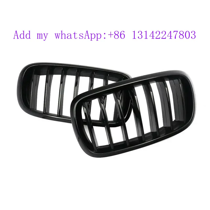 

For X5 X6 F15 F16 X5M F85 X6M F86 Upgrade Carbon Dual Slat Front Bumper Kidney Center Mesh Grill Grille 2014+