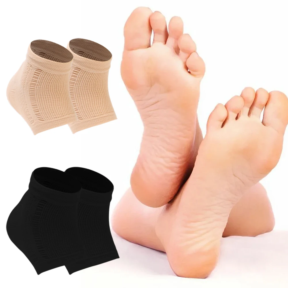 Silicone Heel Protector Mesh Gel Half Short Socks Feet Care Repair Cushion Pads Moisturizing Anti-wear Foot Cover Tools