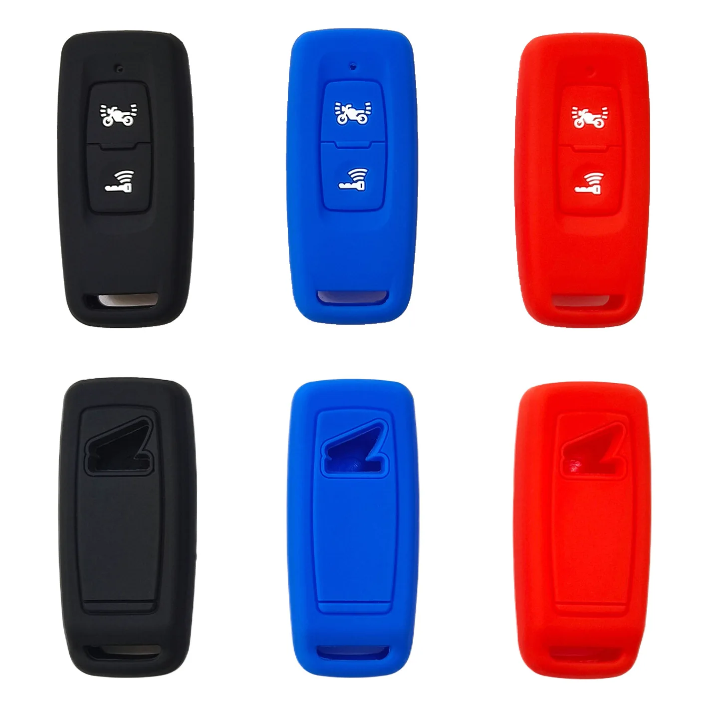 Soft 2 Button Silicone Car Key Case Cover For Honda Motor PCX 160 125 PCX125 PCX160 VISION SH350 ADV 150 350 Keychain