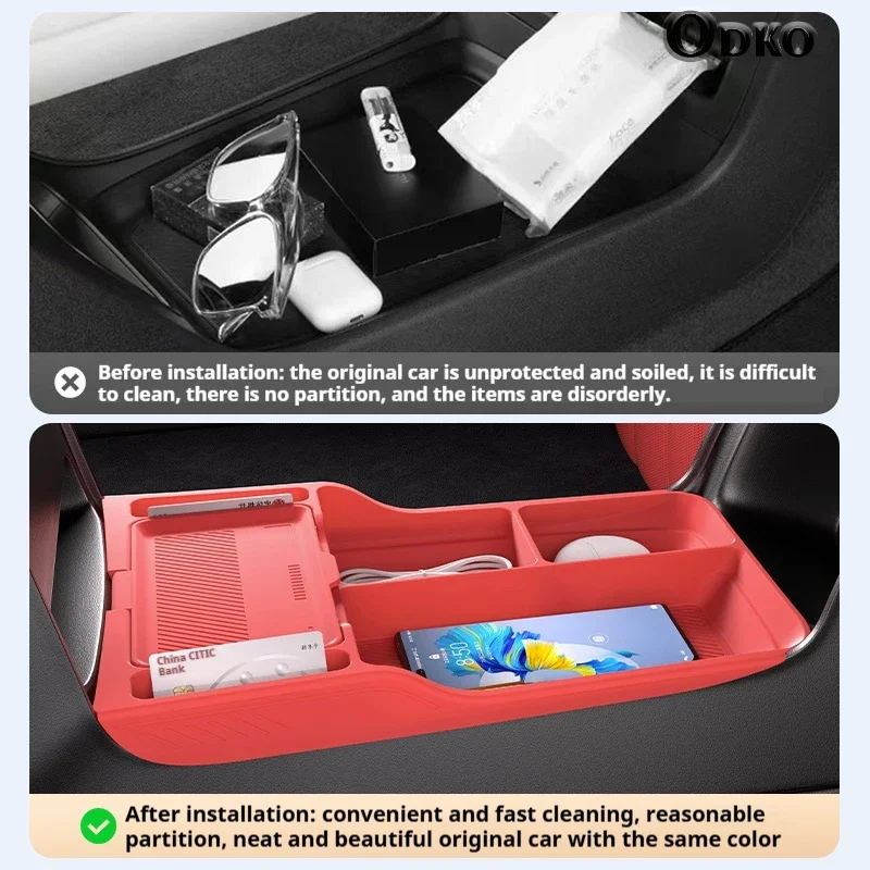 

Силиконовый ящик для хранения для MI SU7, модификация центральной консоли, противоскользящая накладка, автомобильные аксессуары, органайзер, украшение