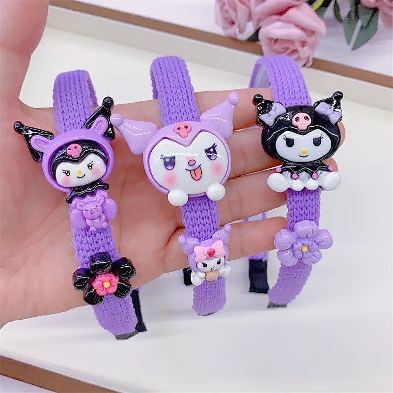 

Sanrio Ears Anime Kuromi Headband Women Kawaii My Melody Cinnamoroll Hairband Girl Children Hair Accessories Kids Xmas Gift