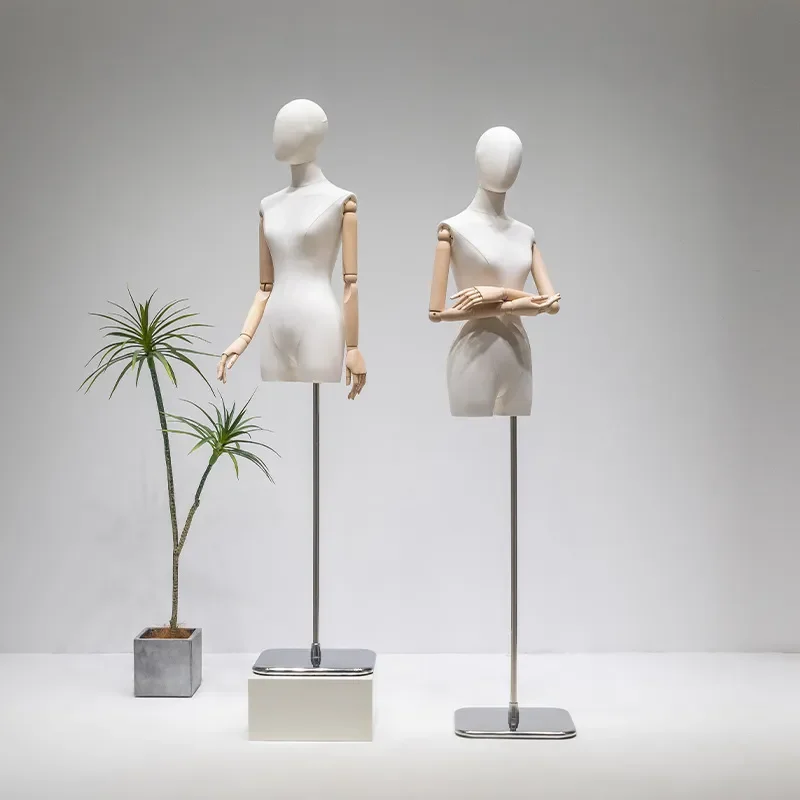 for Clavicle Flat Chest Model Props Women Clothing Store Half Body Platform Fake Human Body Mannequin Rack Display Full Body