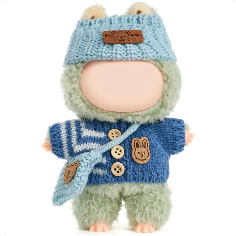 

3 Piece Clothes Set for 17cm Doll Outfit with ClothesHat Mini Bag Accories NO Doll Style3