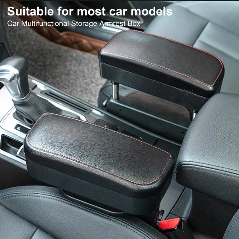 Car Armrest Elbow Support Rest with Storage Box Adjustable Height auto Seat Gap Elbow Pad Auto Console Side Elbow heighten pad