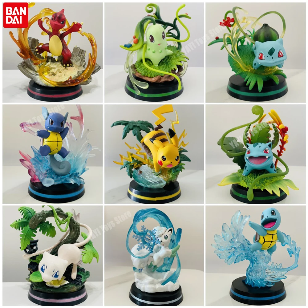 Figuras de acción de Pokémon, juguetes de PVC, modelos coleccionables de Bikachu, Charizard, Squirtle, Bulbasaur, Vulpix