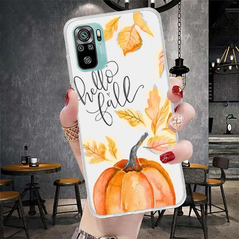 Pumpkin Happy Fall Autumn Soft Phone Case For Xiaomi Redmi Note 12 12S 13 14 11 11E Pro Plus 11S 10 10S 11T 14Pro 4G 5G Shell Co image 2