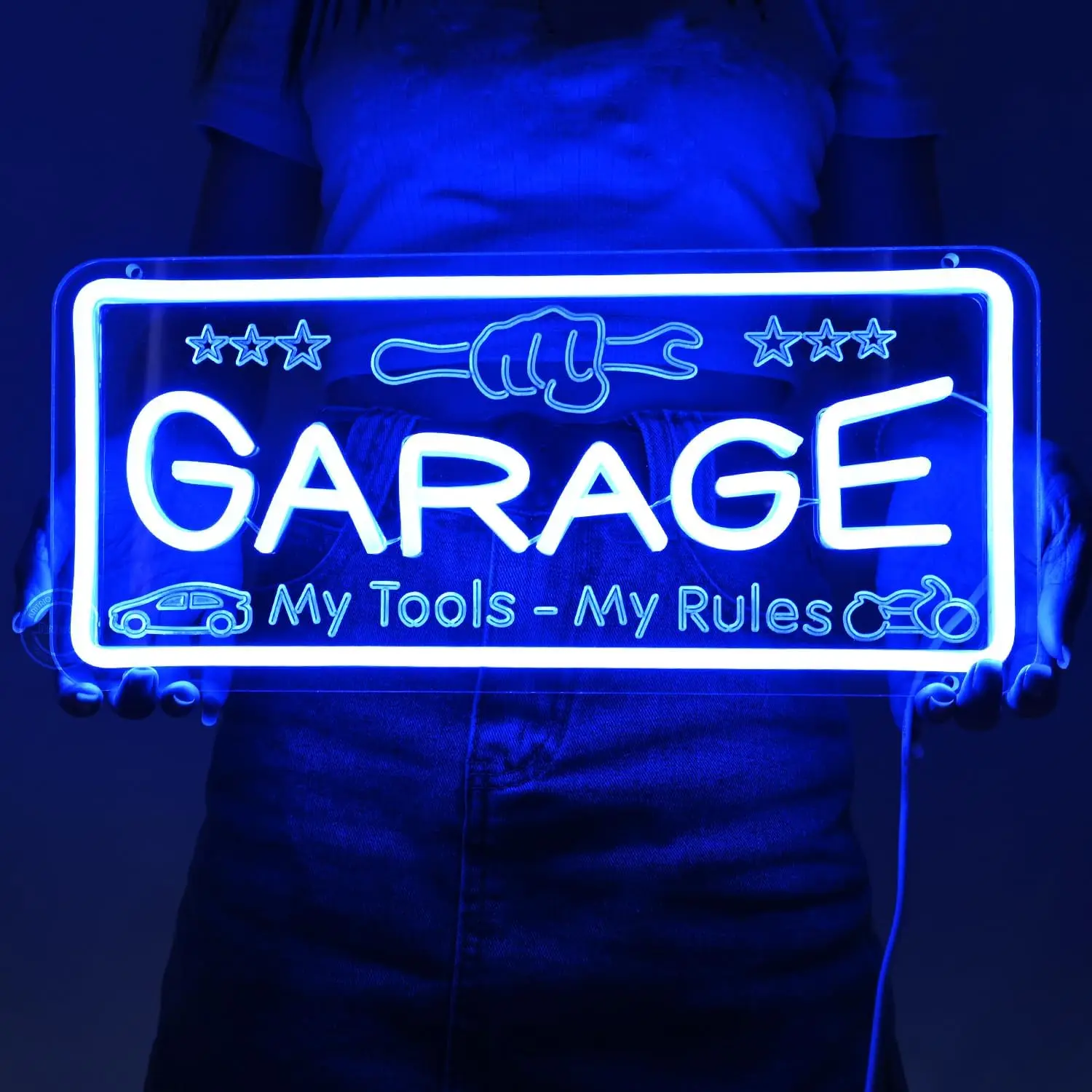 المرآب النيون تسجيل للرجل الكهف المرآب أداة غرفة متجر جدار الفن تسجيل الديكور عيد الأب عيد الميلاد هدية عيد ميلاد USB عكس الضوء #1