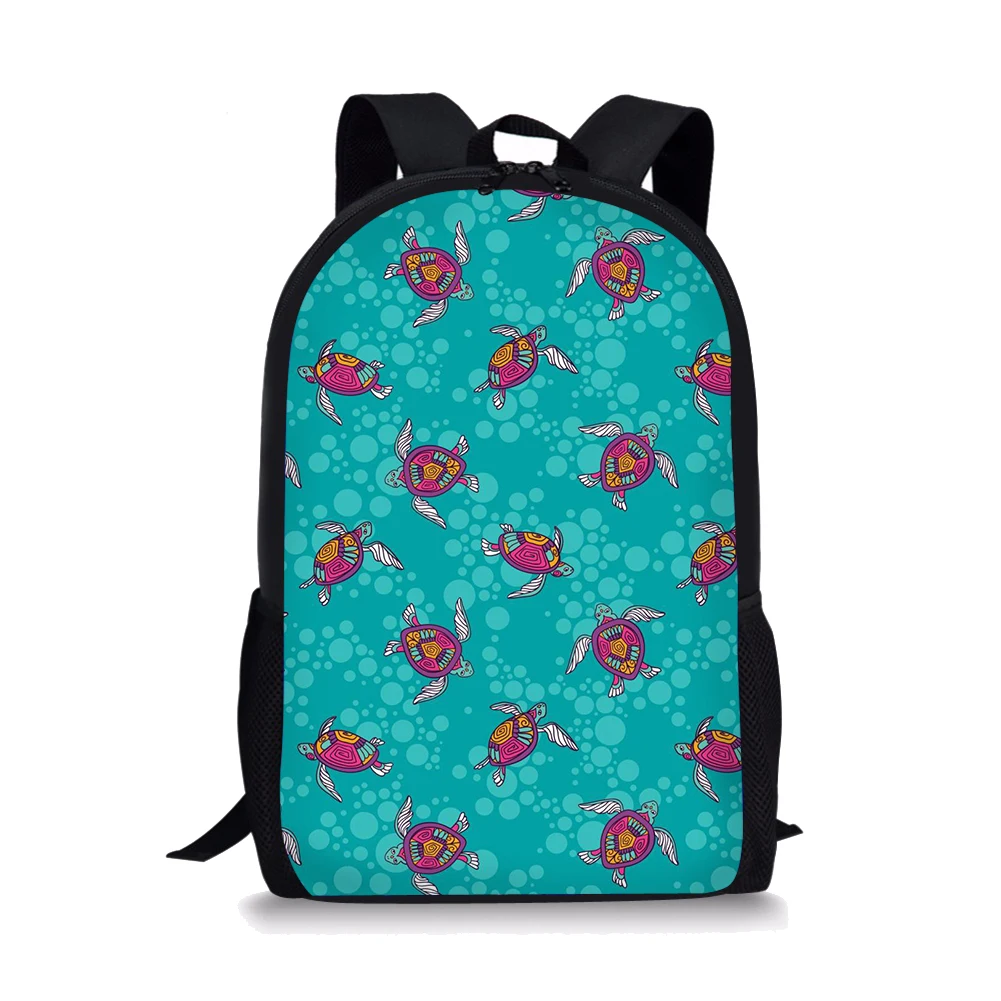 Mochila de impressão 3D Sea Turtle Pattern para adolescentes, adolescentes, legal, crianças, diariamente, crianças, estudantes, durável, multifuncional, na moda