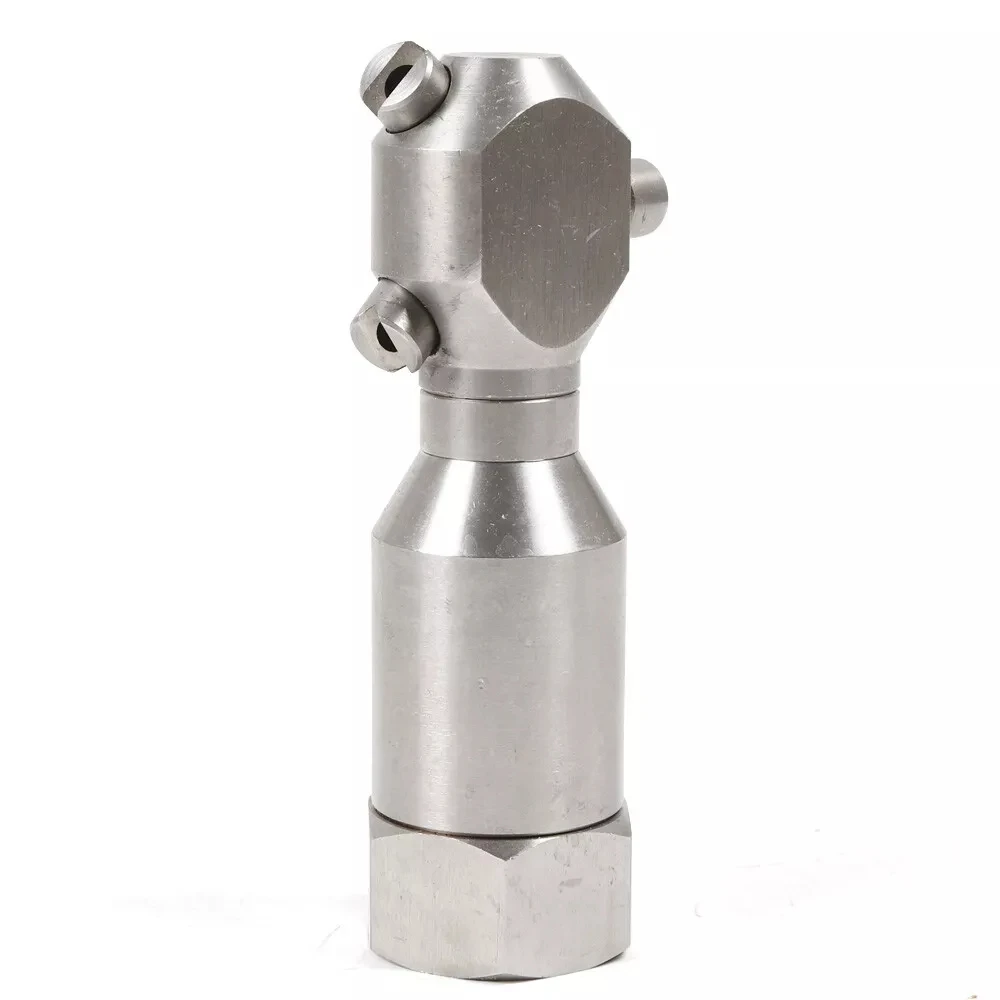 Stainless Steel 360 Degree Automatic Rotating Fan-shaped Nozzle Bottle Can Cleaning Industrial Spray Nozzle