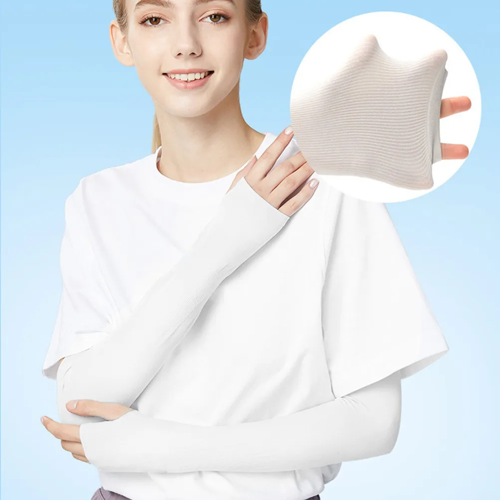 3Pairs Sun Protection Arm Sleeves Elastic Breathable Arm Guards Long Uv Blocking Sleeve for Cycling Driving Running Golf