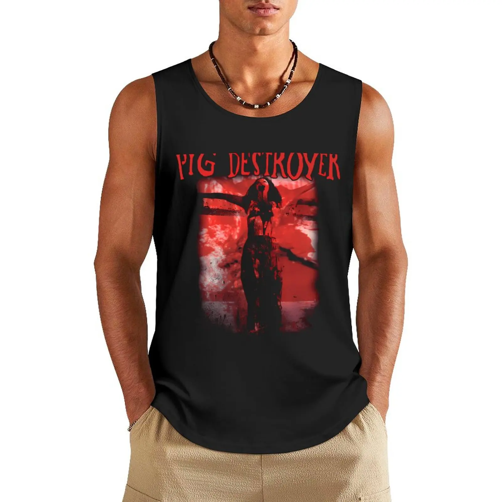 Pig Destroyer Gravedancer Tank Top summer 2025 summer clothes sleeveless shirts man vest