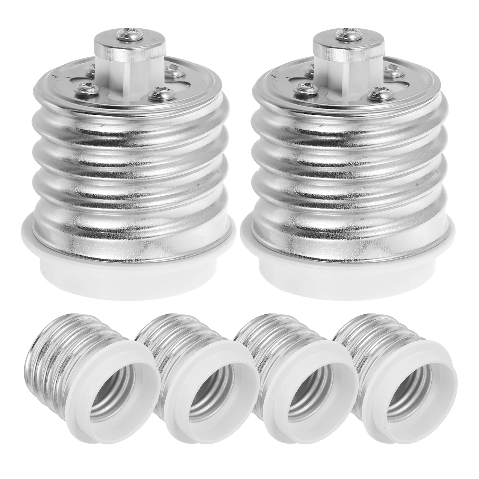 

6pcs E40 to E27 Bulb Adapter Socket Convertor Durable Electric Extender Lamp Holder Light Bulb Base Reducer Socket Adapter