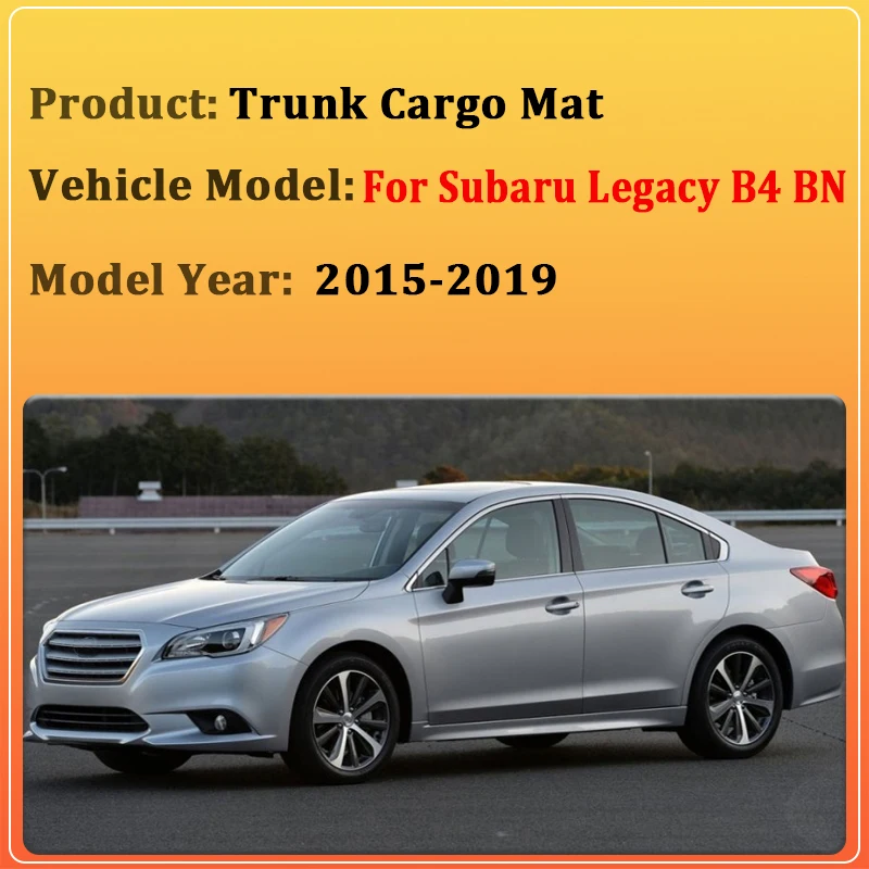 Rear Trunk Mats For Subaru Legacy BN Accessories 2015-2019 Floor Tray Liner Waterproof Protection Pads Easy Clean Car Accessorie