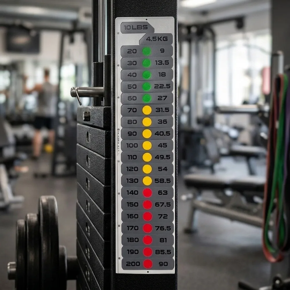 Fitness Equipment Weight Stickers 4.5kg-90kg Weight Stack Label Number For Strength Training Gym Fitness Equipment Accessories