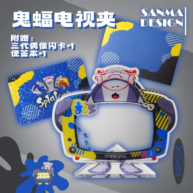 Soporte con clip Splatoon Manta Ray, soporte de exhibición 3 en 1 para personajes/notas/TV de anime
