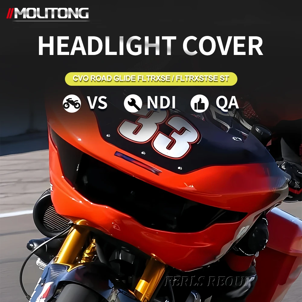 

Acrylic Headlight Guard Cover for Harley CVO Road Glide FLTRXSE & ST 2023-2024 - 6 Color Tints, Protective Lens Shell, Style & P