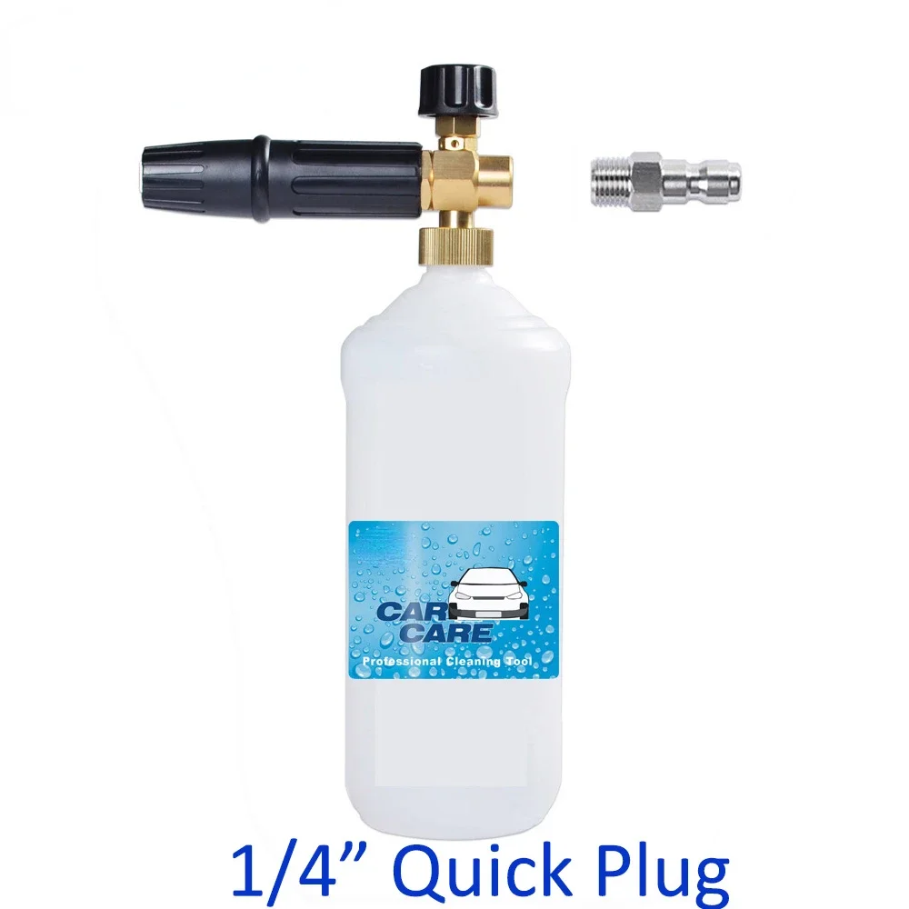 

Pressure Washer Foam Cannon Snow Foam Lance Soap Gun Nozzle Car Foam Wash Soap sprayer with 1/4" Quick Connector Plug