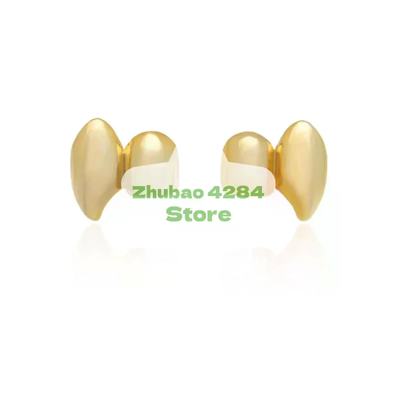 

Унисекс, панк, хип-хоп, глянцевые двойные клыки, вампир, гриль, съемные шапочки для зубов, Хэллоуин, косплей, украшения для тела, подарок для энтузиастов.